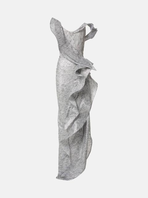 MATICEVSKI Satellite Wave ruffled gown