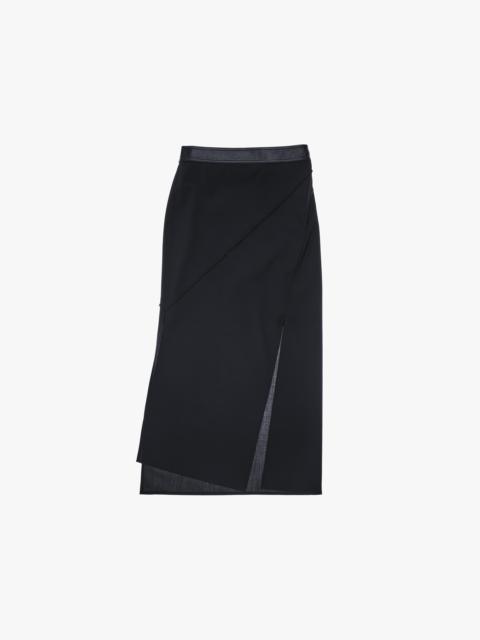 Helmut Lang TWISTED STRETCH WOOL SKIRT