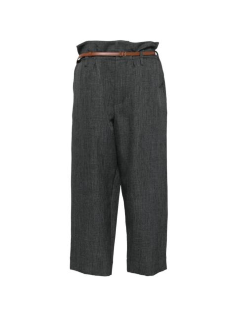 Plan C belted paperbag-waist trousers