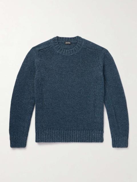Cashmere, Linen and Cotton-Blend Sweater
