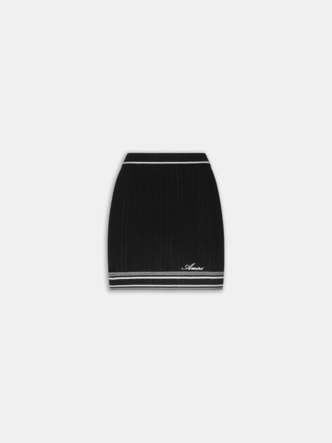 AMIRI WOMEN'S SCRIPT KNIT MINI SKIRT