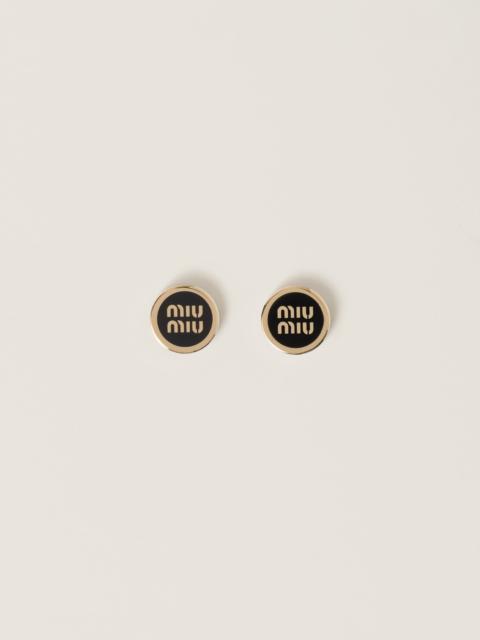 Miu Miu Enameled metal earrings