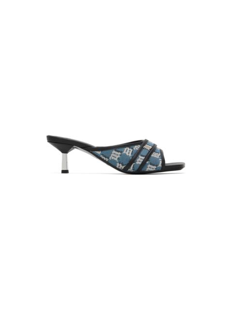 MISBHV Blue Slip-On Heeled Sandals