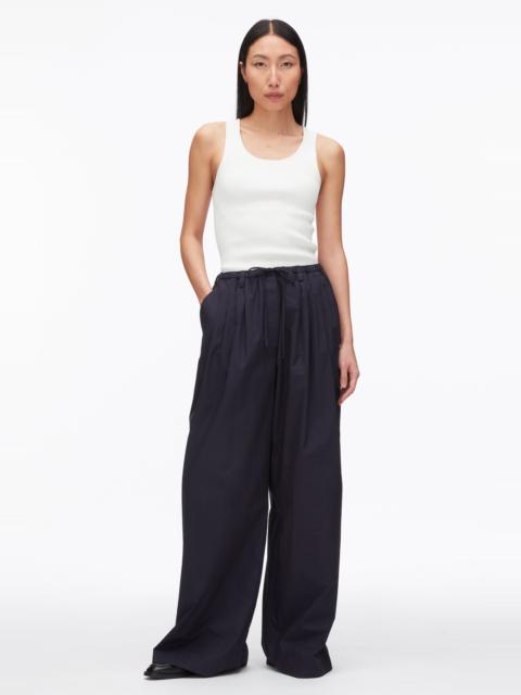 3.1 Phillip Lim Structured Cotton Pull On Straight Leg Pants