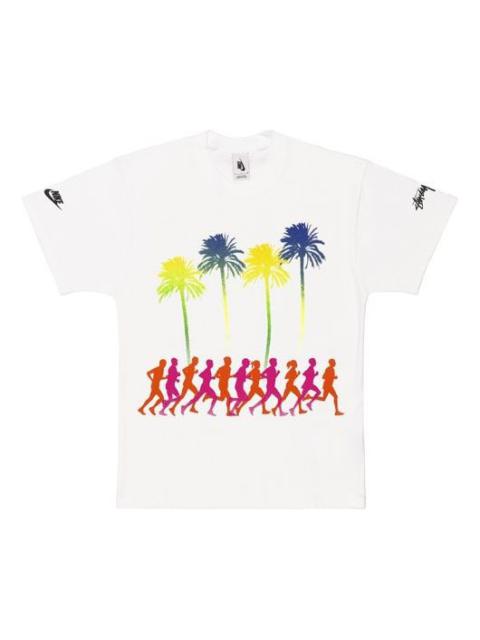 Nike Nike x stussy Crossover Printing Beach Short Sleeve White CU9259-100