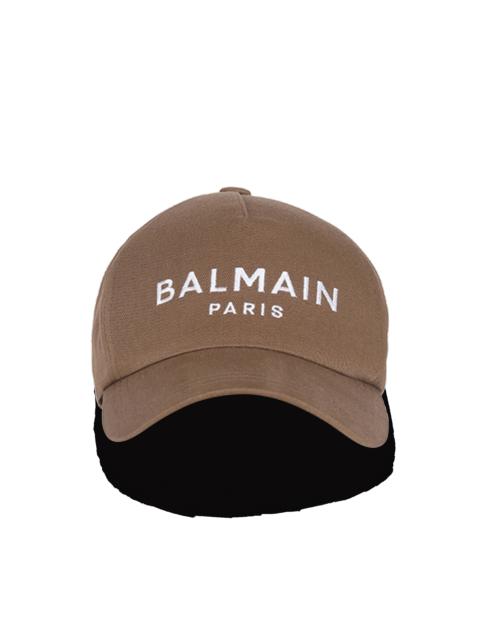 Cotton cap with Balmain Paris logo