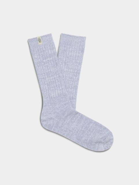 UGG ® Women's Rib Knit Slouchy Crew Sock Polyester Blend/Recycled Materials in Icelandic Blue