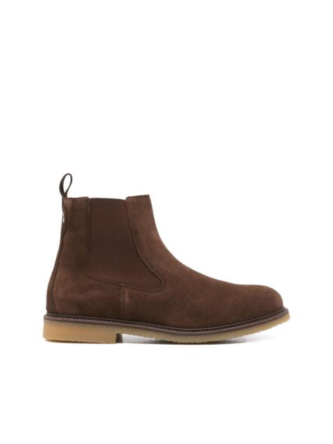 elasticated-panel suede boots