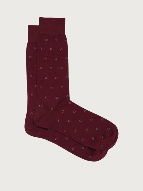 Medium Gancini jacquard sock