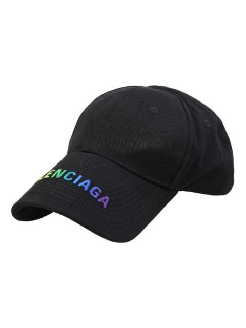 BALENCIAGA Balenciaga Rainbow Logo Cap 'Black' 564206310B21000