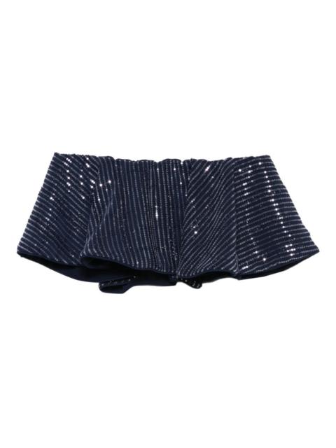 ADRIANA DEGREAS sequin-embellished top