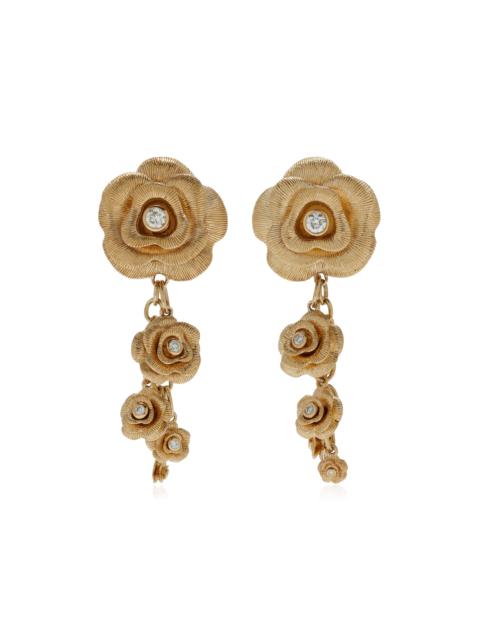 SYDNEY EVAN Rose 14K Gold Diamond Drop Earrings gold