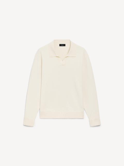 Theory Open Collar Sweater in Light Bilen