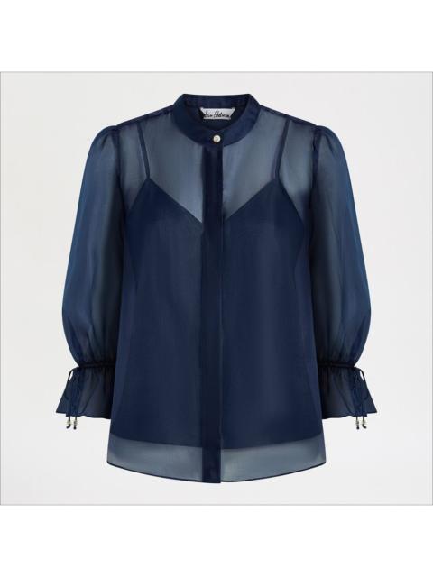 Sam Edelman Sheer Blouson Sleeve Shirt
