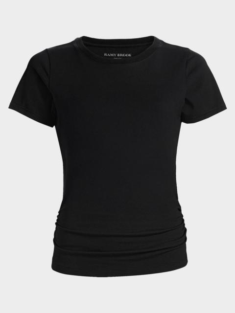 RAMY BROOK Kate Ruched Cotton-Blend T-Shirt