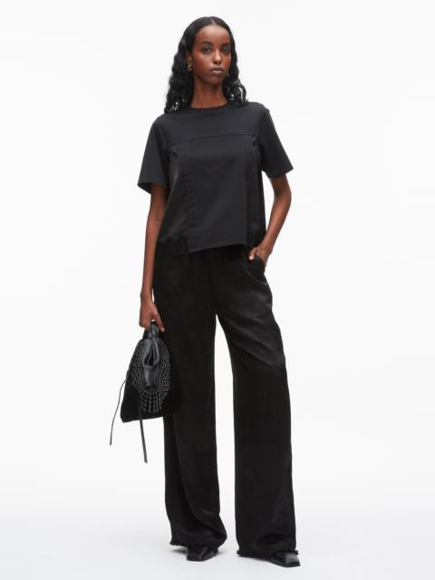 3.1 Phillip Lim Satin Lace Combo T-Shirt