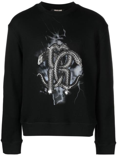 Roberto Cavalli Mirror Snake-print sweatshirt