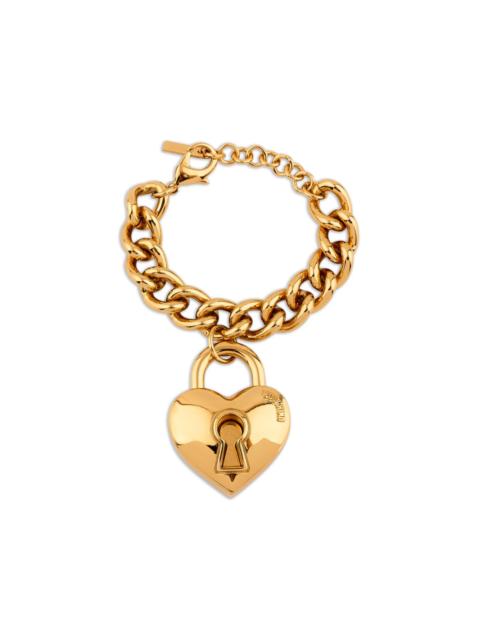 Moschino heart-shaped lock bracelet