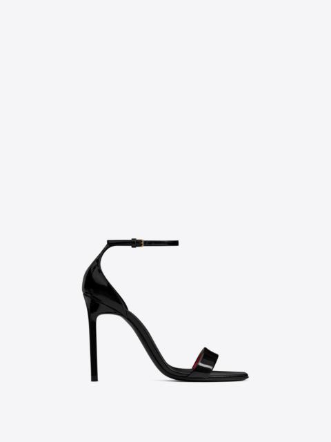 SAINT LAURENT amber sandals in patent leather