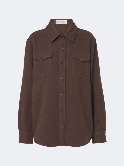 God’s True Cashmere Cashmere shirt with amethysts