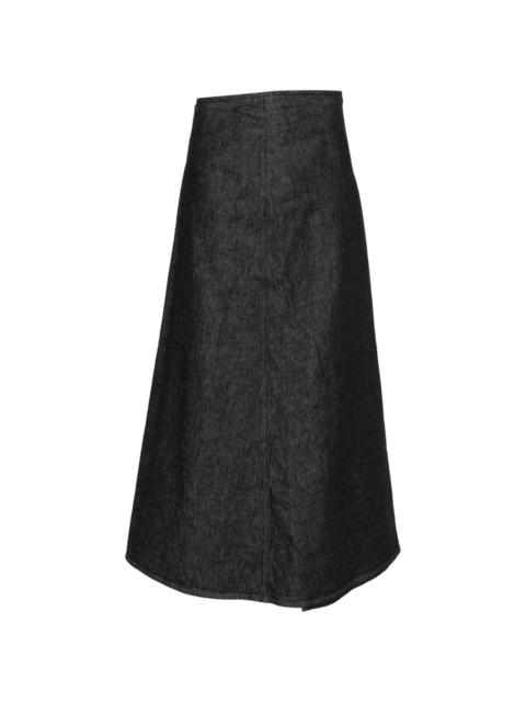 Yohji Yamamoto pleat-detail A-line skirt