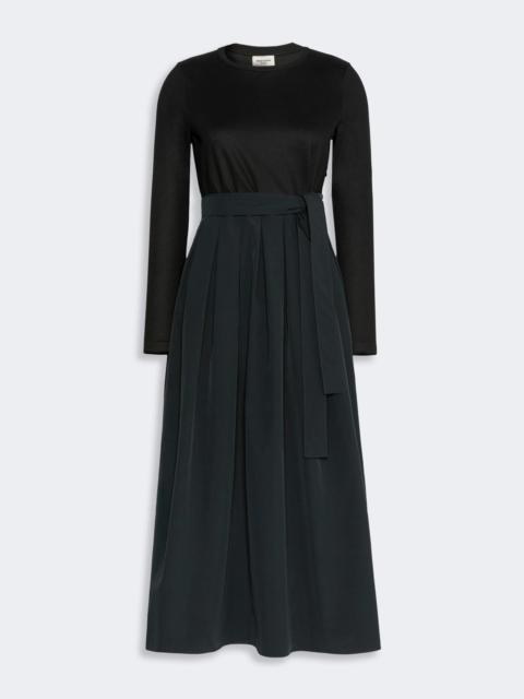 WEEKEND Max Mara CARIOCA Jacquard jersey and taffeta dress - BLACK