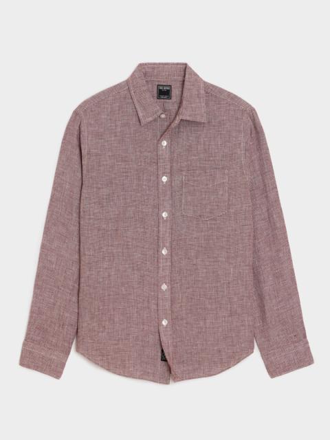 TODD SNYDER Slim Sea Soft Linen Point Collar Shirt