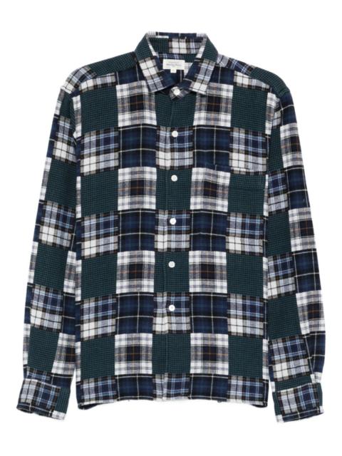 Hartford patchwork checked shirt