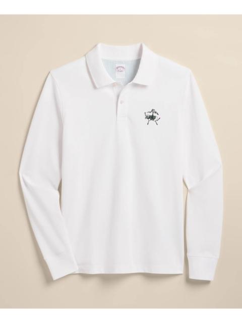Brooks Brothers Golden Fleece® Stretch Supima® Cotton Long-Sleeve Henry Polo Shirt