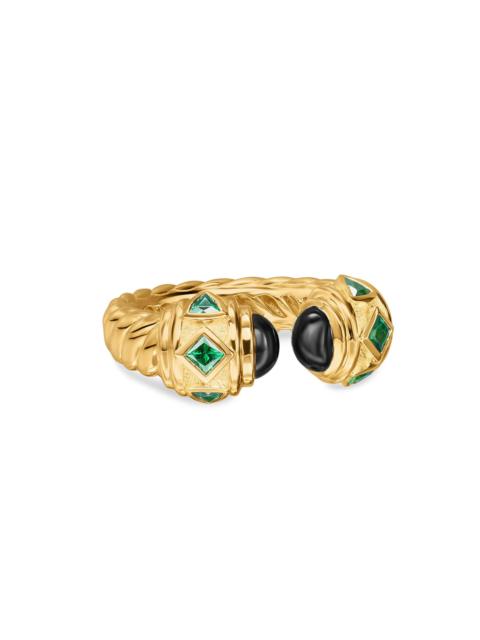 DAVID YURMAN Women's Renaissance Color Ring in 18K Yellow Gold - Black Onyx