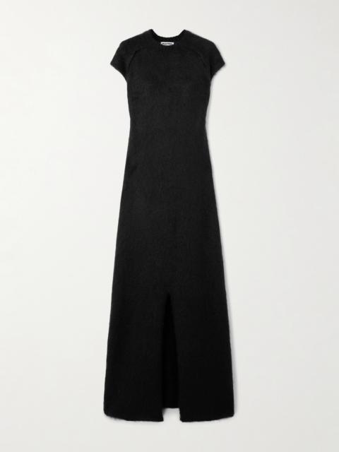 Jil Sander Wool, Mohair And Silk-blend Maxi Dress
