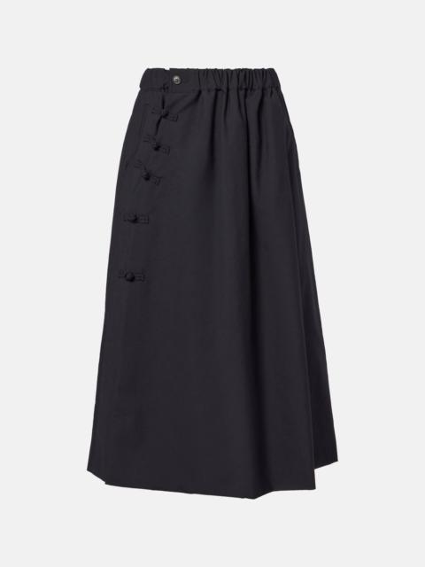 Noir Kei Ninomiya Wool midi skirt