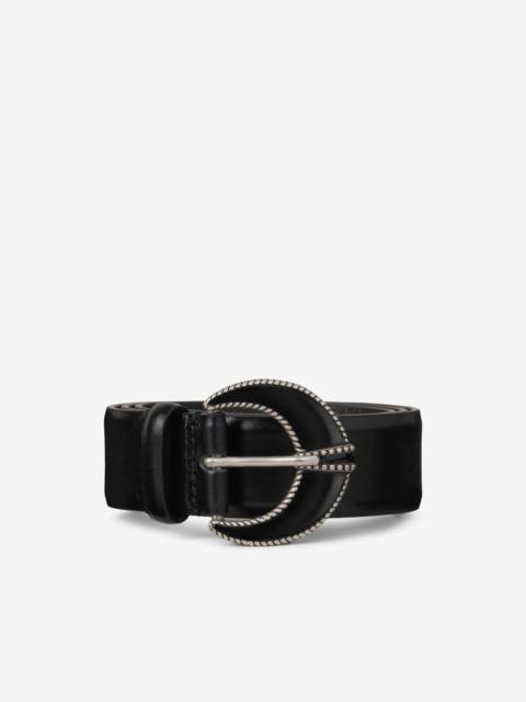 ba&sh engraved-buckle leather belt