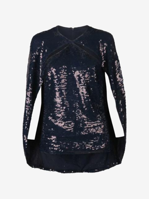 Valentino sequined cape-style top