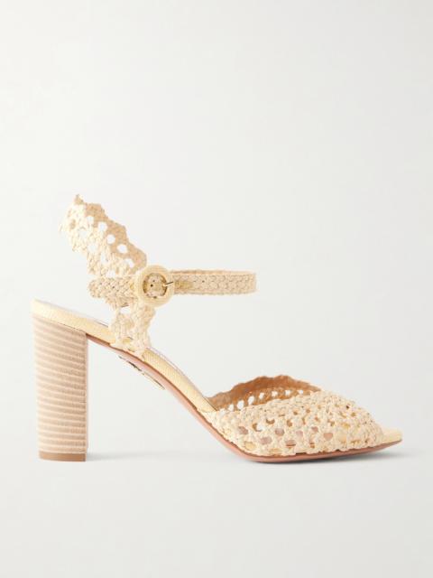 AQUAZZURA Bossa Nova 85 Raffia Sandals