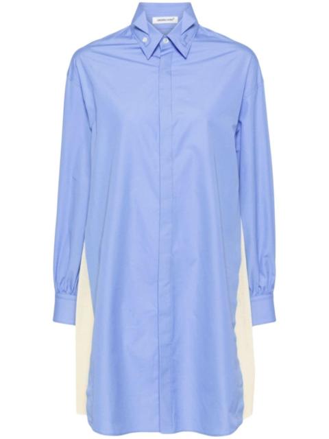 panelled cotton shirt