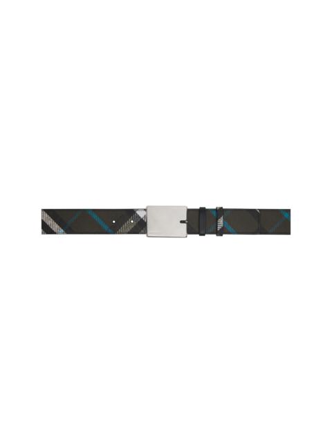 Burberry Khaki Check Faux-Leather Belt