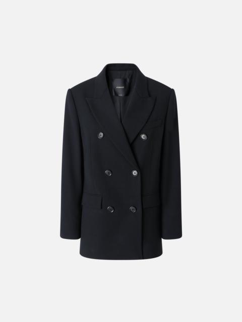 PINKO OVERSIZED DOUBLE-BREASTED WOOL-BLEND TWILL BLAZER