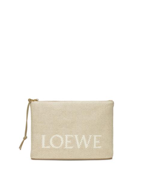Oblong pouch in LOEWE jacquard and calfskin