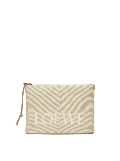 Loewe Oblong pouch in LOEWE jacquard and calfskin