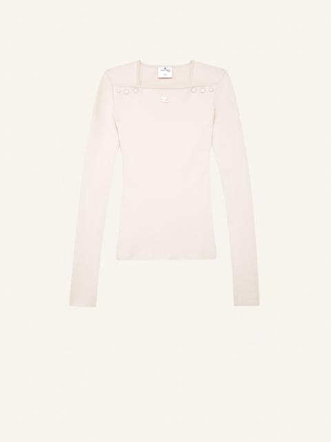courrèges SWEATER NECKLINE MILANO KNIT