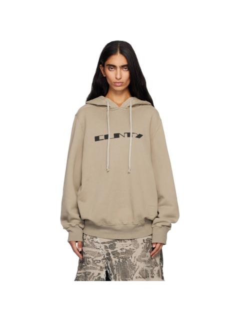 Rick Owens DRKSHDW Taupe Concordians Oversized Hoodie