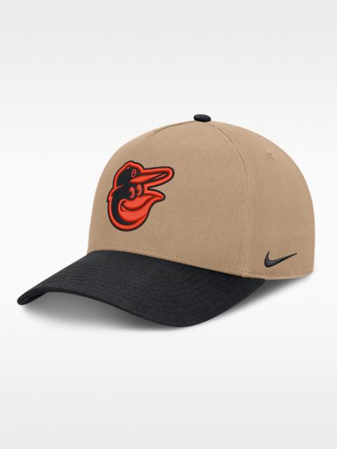 Nike Baltimore Orioles Rise Men's Nike MLB A-Frame Trucker Adjustable Hat