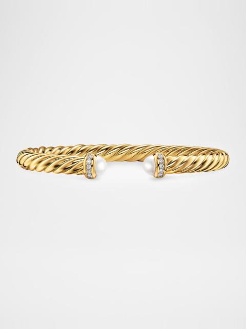 DAVID YURMAN Cablespira Flex Bracelet with Gemstones and Diamonds in 18K Gold, 6mm