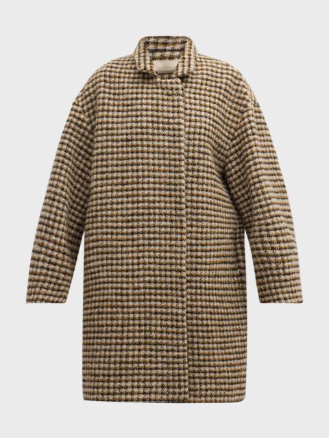 Maguelone Houndstooth Knit Coat