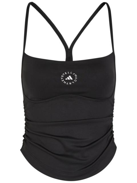 Stella McCartney Adidas X Stella Mccartney Studio Logo-print Stretch-jersey Tank top