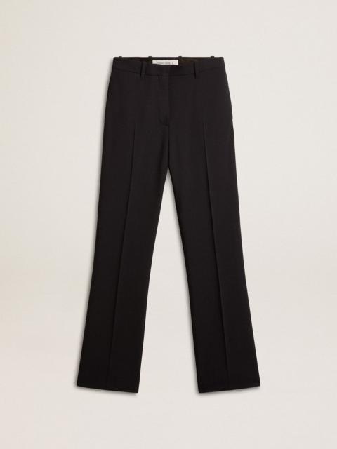 Women’s soft black pants in wool blend