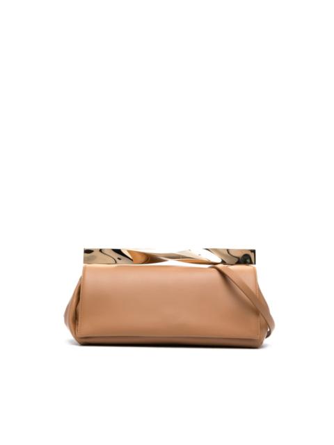 AQUAZZURA Twist leather clutch bag