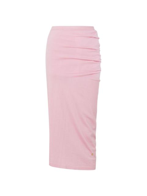 Moschino ruched midi skirt