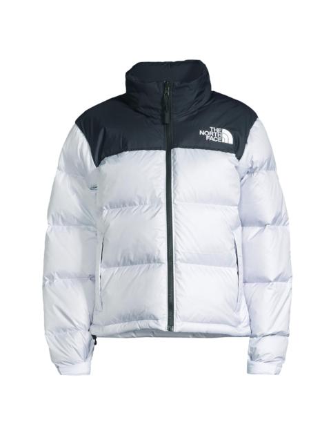 The North Face Women's Retro Nuptse Colorblocked Down Jacket - Dusty Periwinkle Black